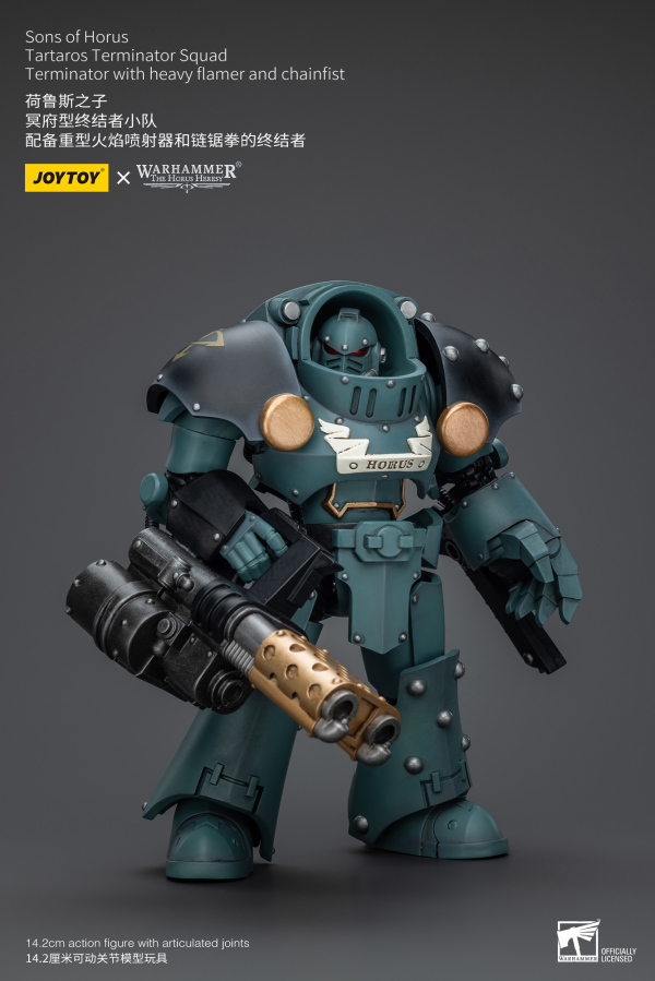 Joy Toy Sons Of Horus Tartaros Terminator Squad Terminator With Heavy Flamer And Chainfist | 6973130377288