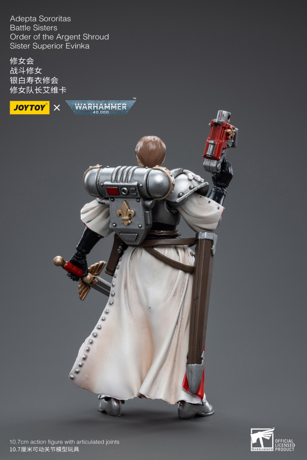 Joy Toy Warhammer 40K-Adepta Sororitas Battle Sisters Order of the Argent Shroud Sister Superior Evinka | 6973130374614