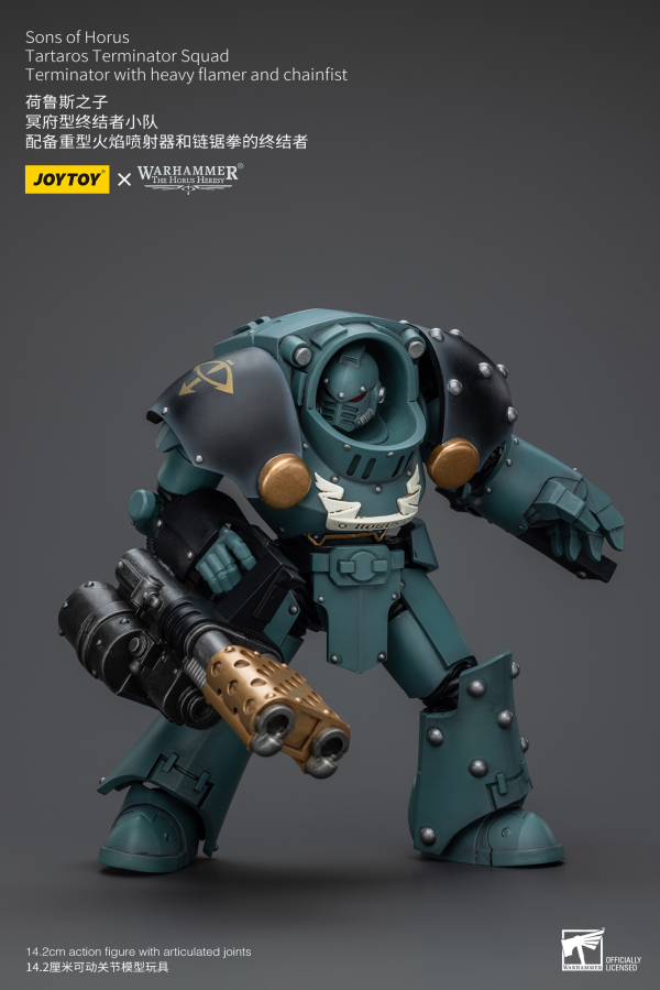 Joy Toy Sons Of Horus Tartaros Terminator Squad Terminator With Heavy Flamer And Chainfist | 6973130377288