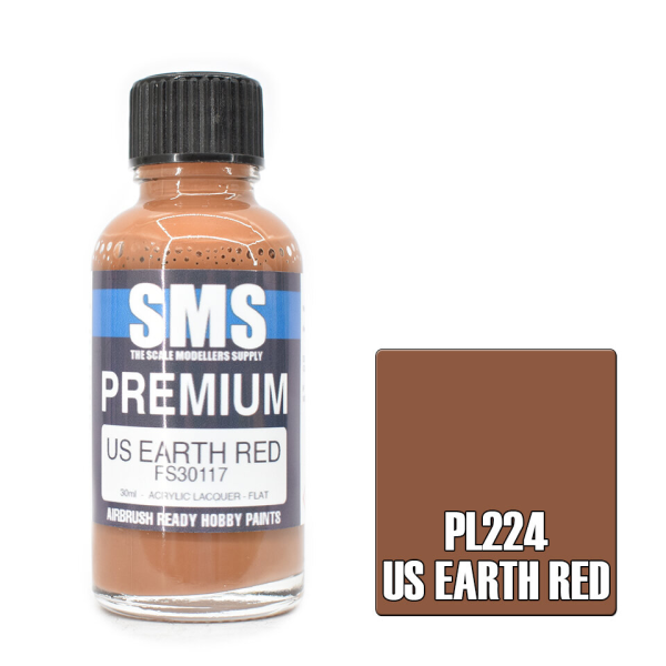 The Scale Modellers Supply (SMS) Premium US EARTH RED FS30117 30ml | 744109798696