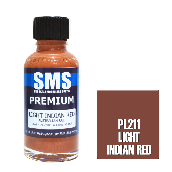 The Scale Modellers Supply (SMS) Premium LIGHT INDIAN RED 30ml | 744109798306
