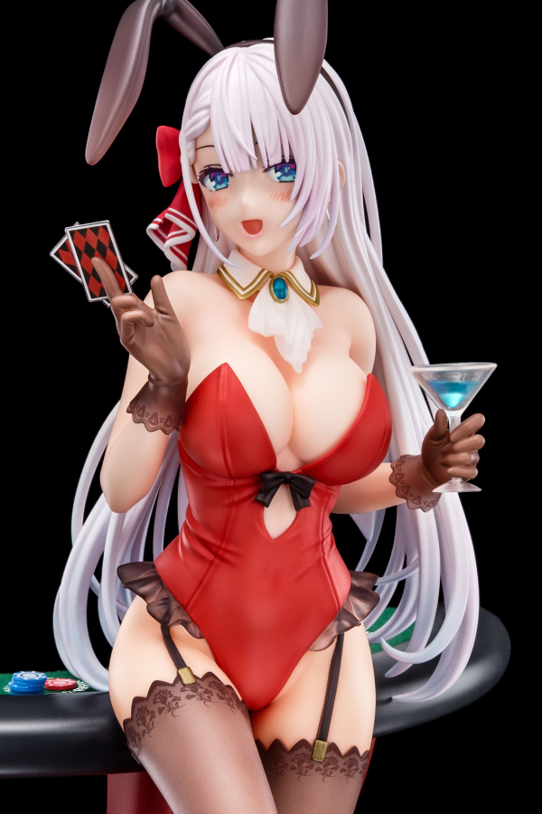 Hakoiri-musume Riselia Ray Crystalia wearing crimson bunny costume with Nip Slip Gimmick System | 4570000500160
