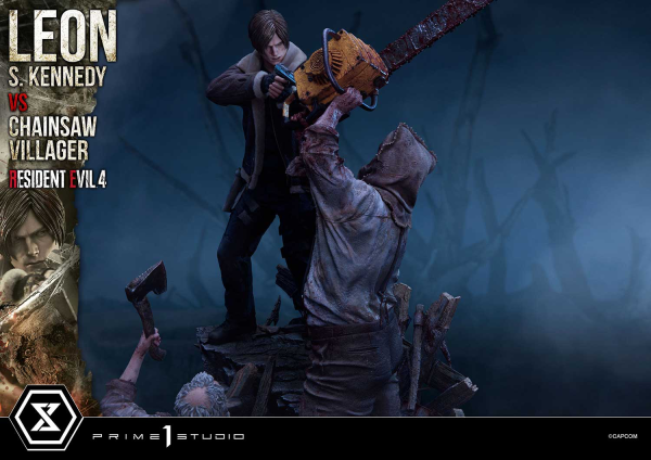 Prime 1 Studio Ultimate Premium Masterline Resident Evil 4 Leon S. Kennedy versus Chainsaw Villager | 4582647120878