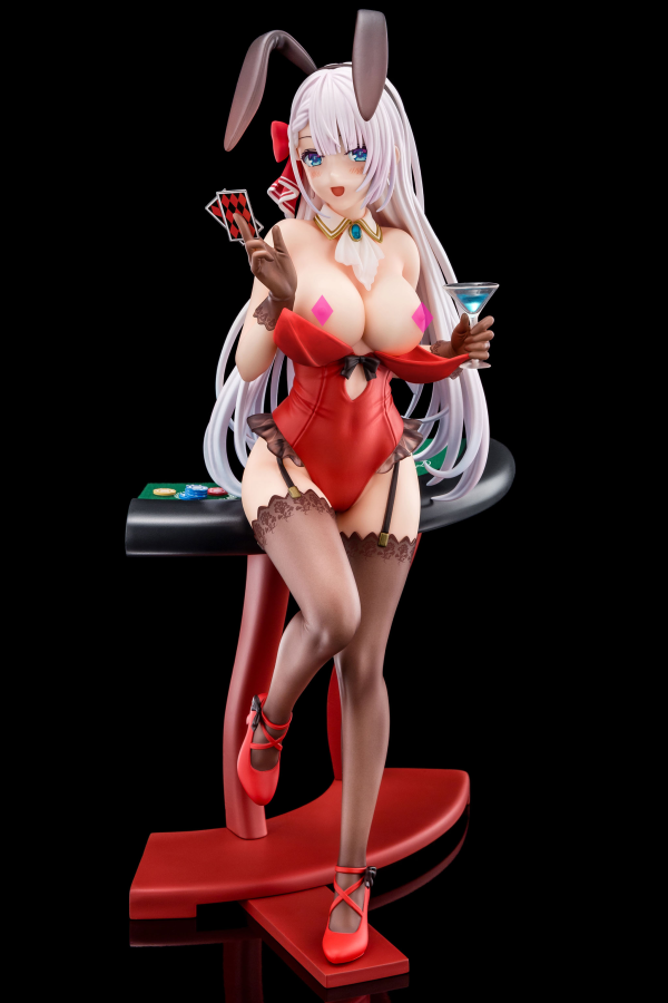 Hakoiri-musume Riselia Ray Crystalia wearing crimson bunny costume with Nip Slip Gimmick System | 4570000500160