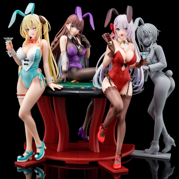 Hakoiri-musume Riselia Ray Crystalia wearing crimson bunny costume with Nip Slip Gimmick System | 4570000500160