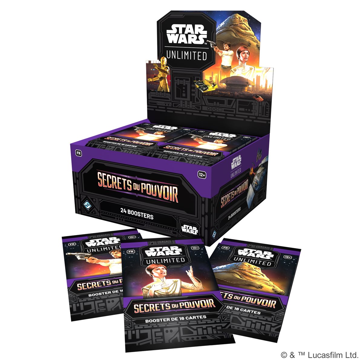Star Wars: Unlimited - Secrets of Power (Secrets du Pouvoir) Booster Display (24 Packs) - French Edition