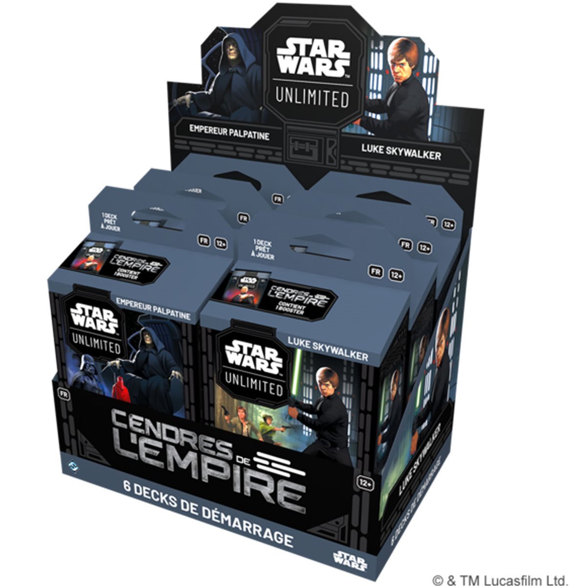 Star Wars: Unlimited - Ashes of the Empire (Cendres de l'Empire) Spotlight Deck Display (6 Decks) - French Edition