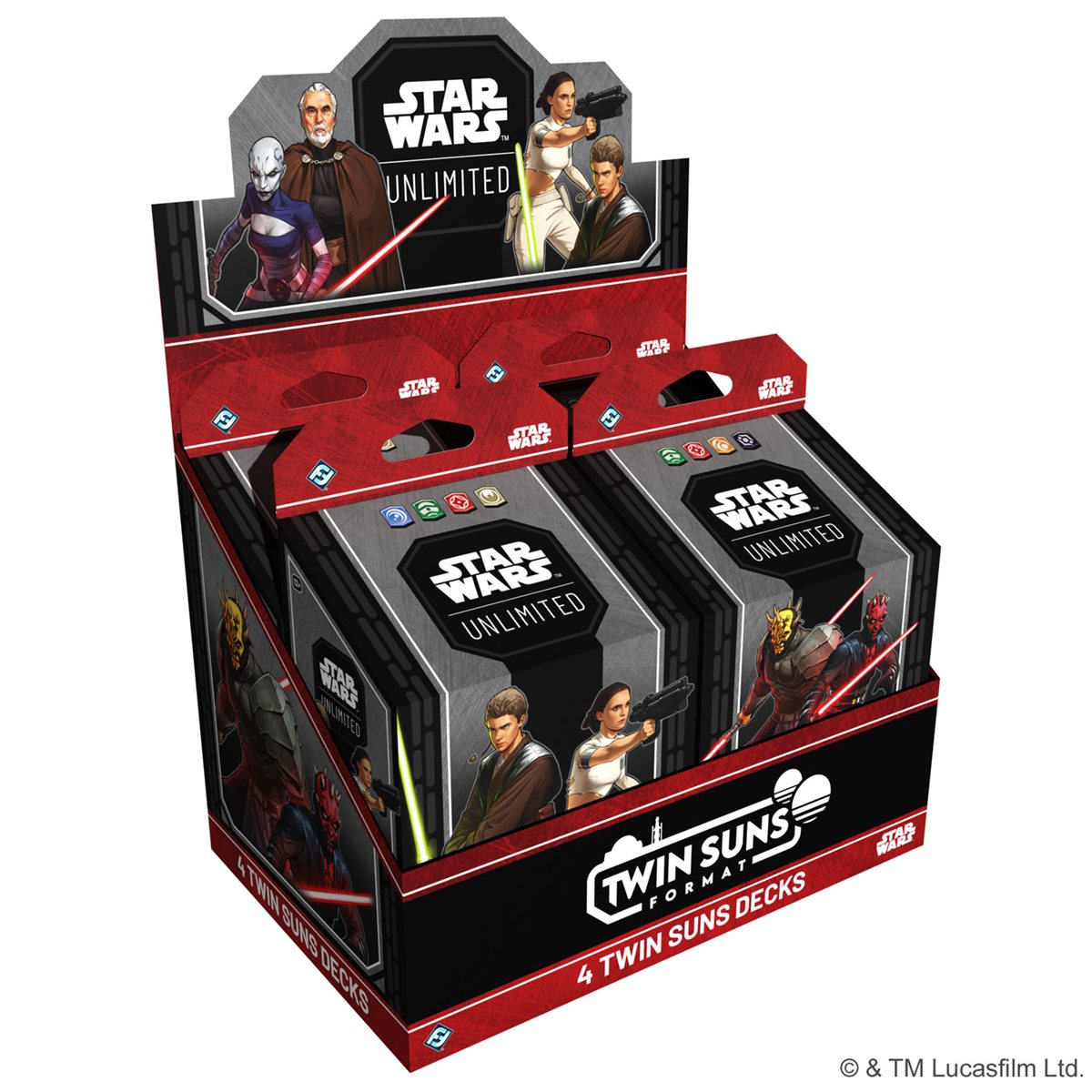 Star Wars: Unlimited - Twin Suns Deck Display 2026 (4 Decks)