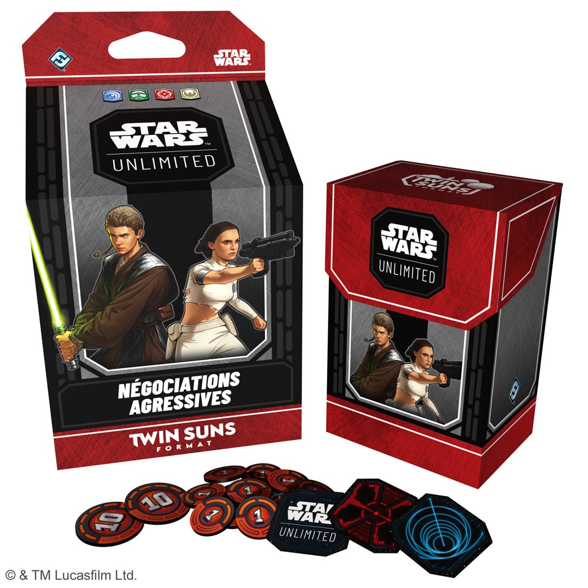 Star Wars: Unlimited - Twin Suns Deck Display 2026 (4 Decks) - French Edition
