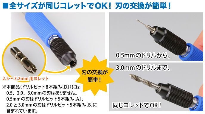GodHand GodHand - Drill Bit for set of 8 (D) | 4562349873562