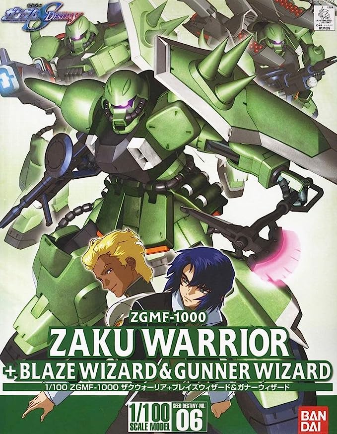 HG 1/100 #06 Zaku Warrior + Blaze Wizard & Gunner Wizard | 4573102661531