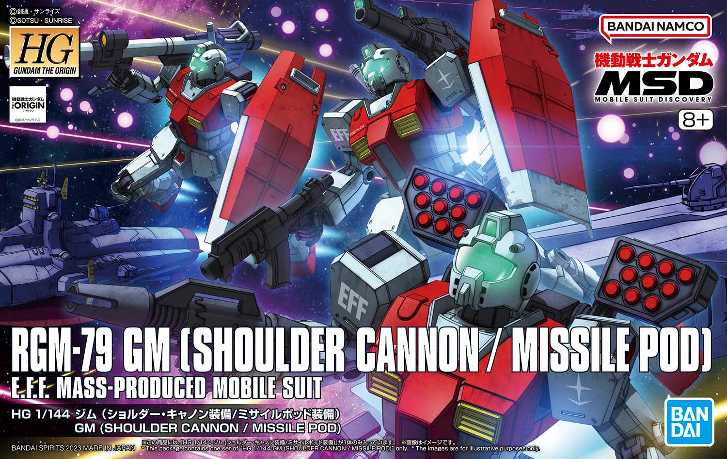 HG 1/144 GM (SHOULDER CANNON / MISSILE POD) | 4573102657145