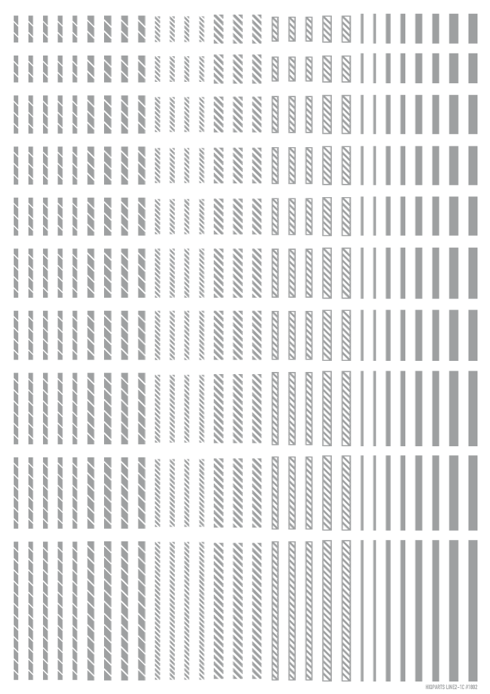 HiQ Parts Line Decal 2 Light Gray (1pc)