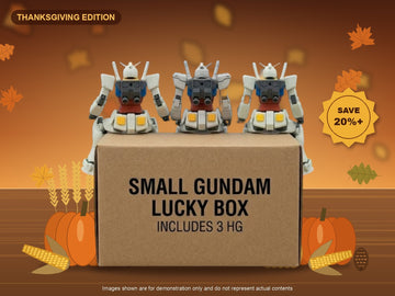 Small Gundam Lucky Box Thanksgiving Edition - includes 3 HG Gundam kits, save 20% or more