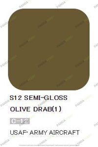 Mr Hobby Mr Color Spray - S12 Olive Drab 1 (Semi-Gloss/Aircraft) | 4973028928198