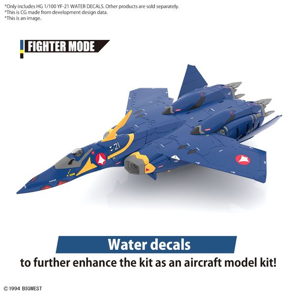 HG 1/100 YF-21 WATER DECALS | 4573102662811