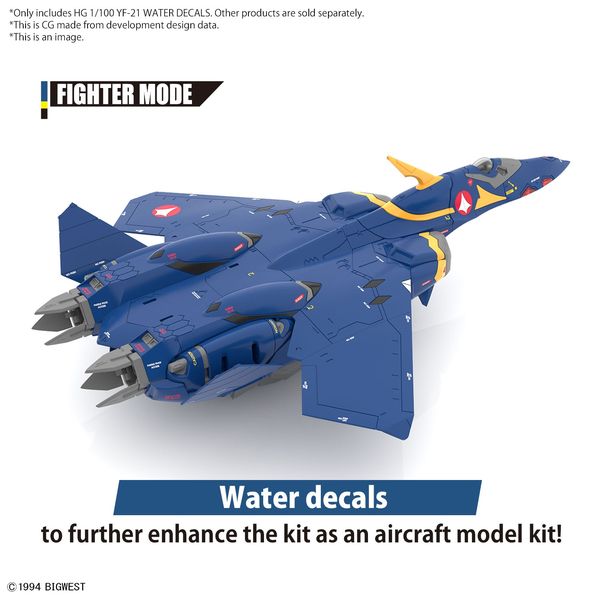 HG 1/100 YF-21 WATER DECALS | 4573102662811