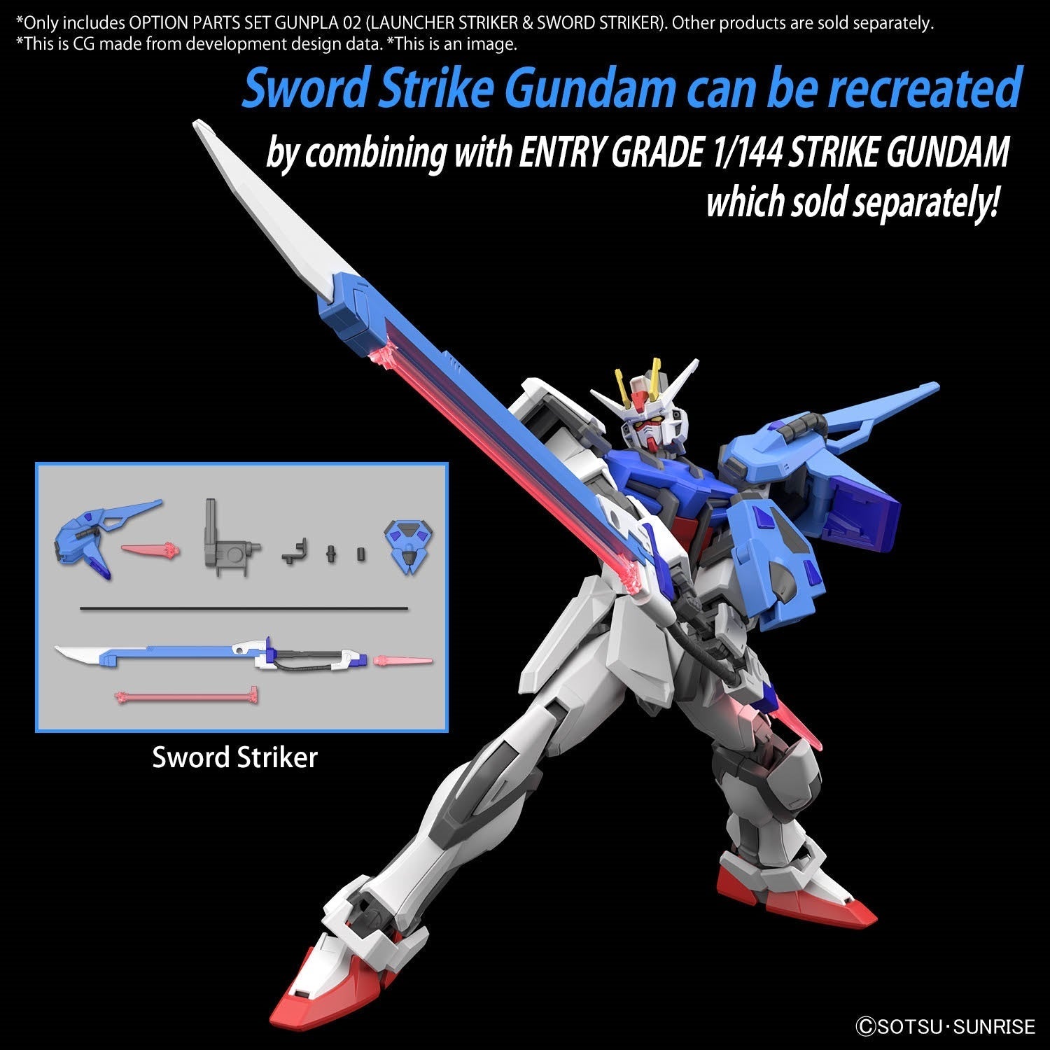 OPTION PARTS SET GUNPLA 02 (LAUNCHER STRIKER & SWORD STRIKER) | 4573102666932