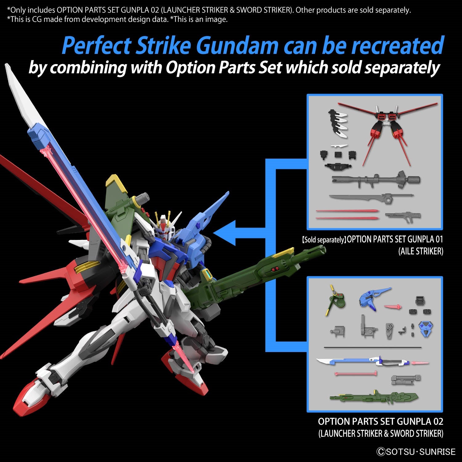 OPTION PARTS SET GUNPLA 02 (LAUNCHER STRIKER & SWORD STRIKER) | 4573102666932