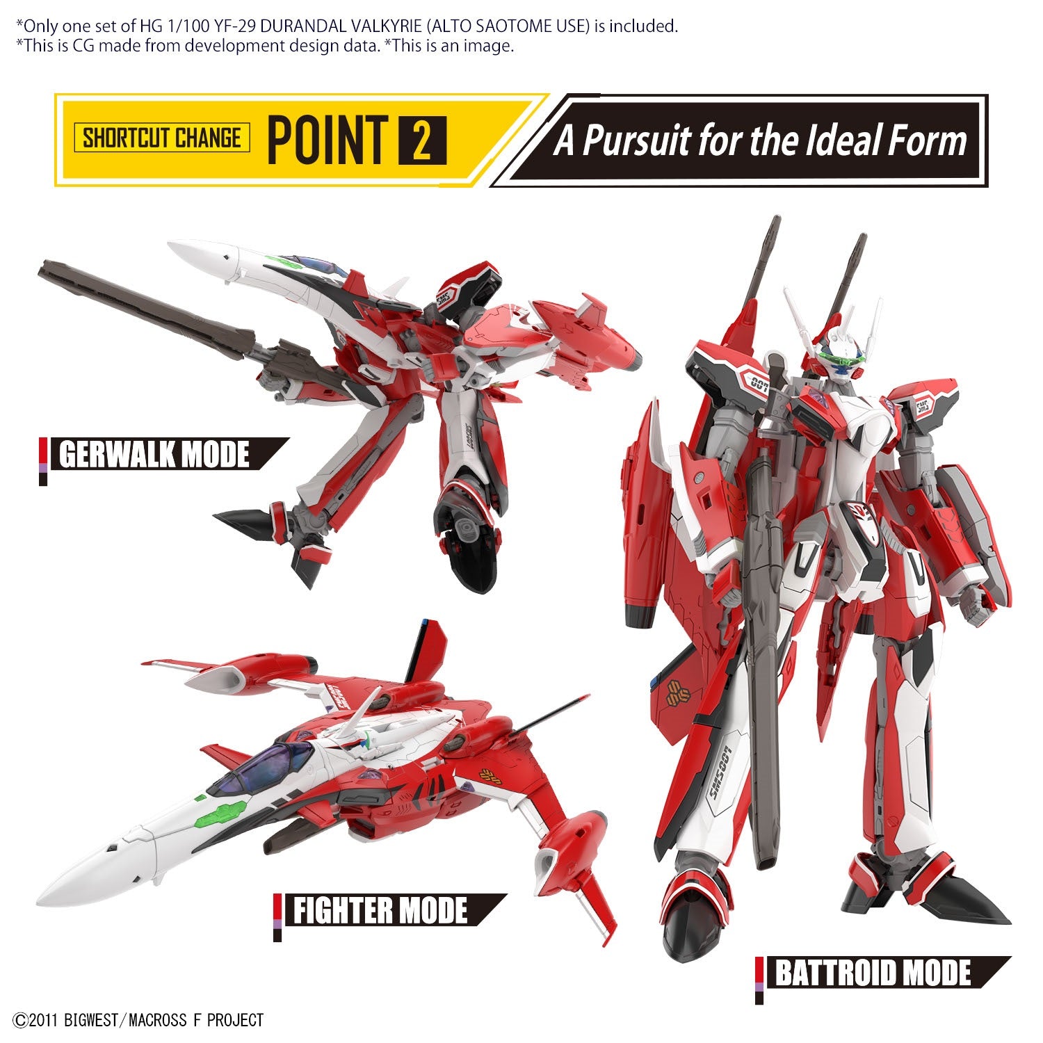 HG 1/100 YF-29 DURANDAL VALKYRIE (ALTO SAOTOME USE) | 4573102654205