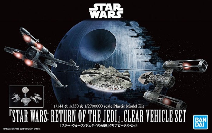 1/144 & 1/350 & 1/2700000 STAR WARS: RETURN OF THE JEDI CLEAR VEHICLE SET | 4573102582126