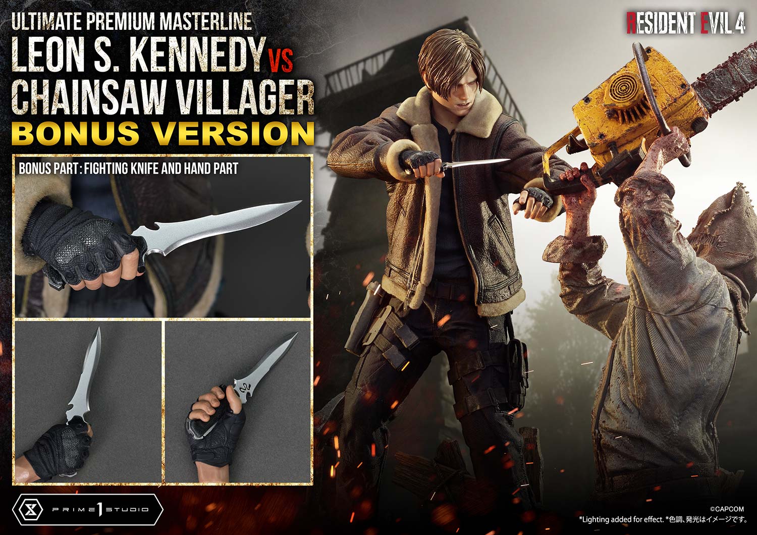 Ultimate Premium Masterline Resident Evil 4 Leon S. Kennedy versus Chainsaw Villager