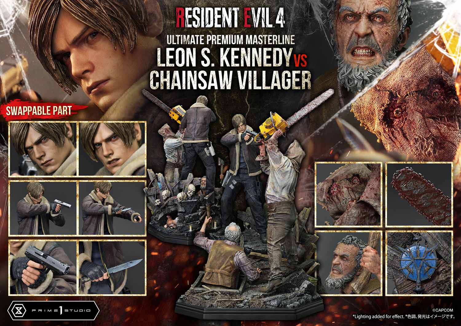 Ultimate Premium Masterline Resident Evil 4 Leon S. Kennedy versus Chainsaw Villager Bonus Version