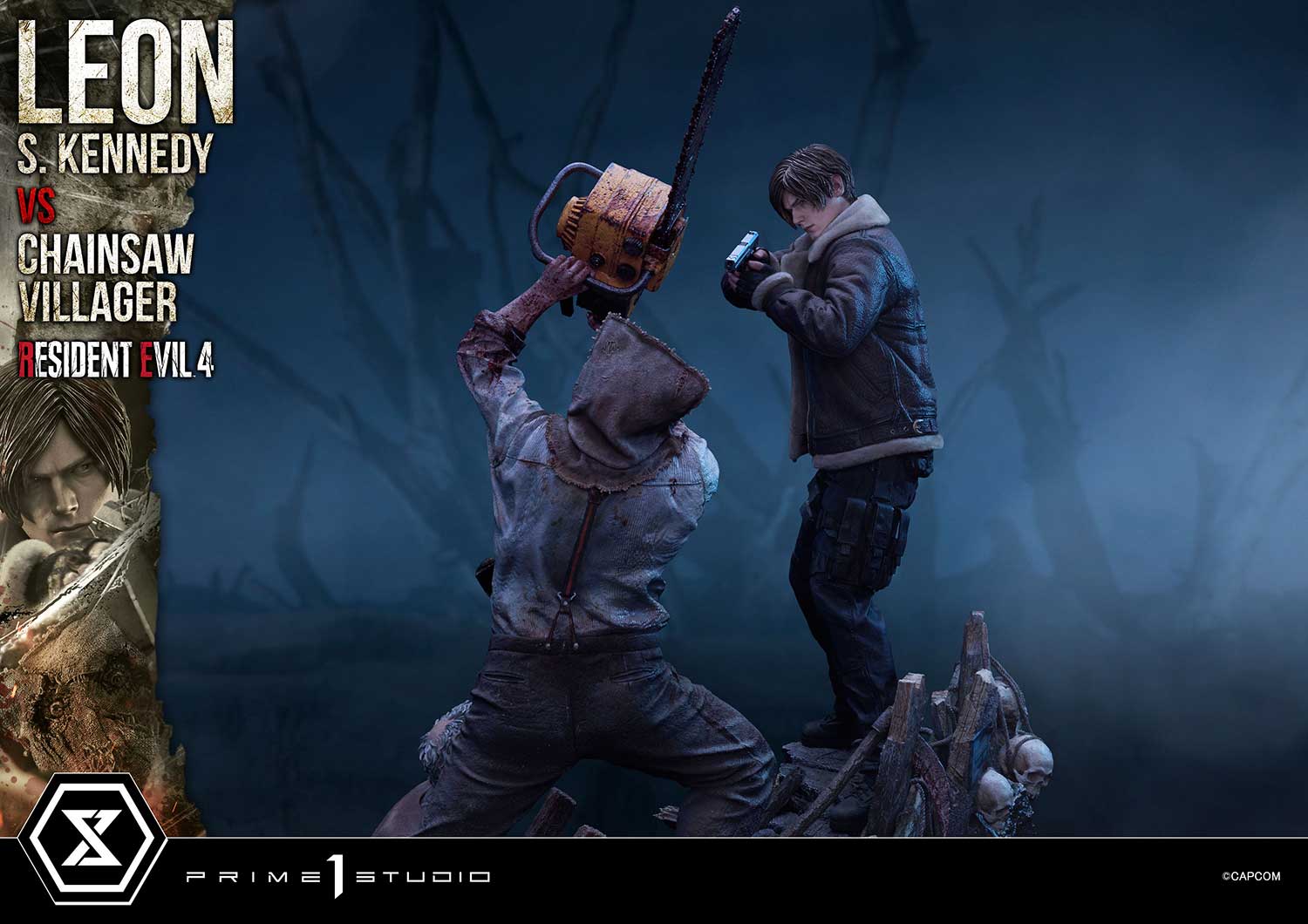 Ultimate Premium Masterline Resident Evil 4 Leon S. Kennedy versus Chainsaw Villager Bonus Version