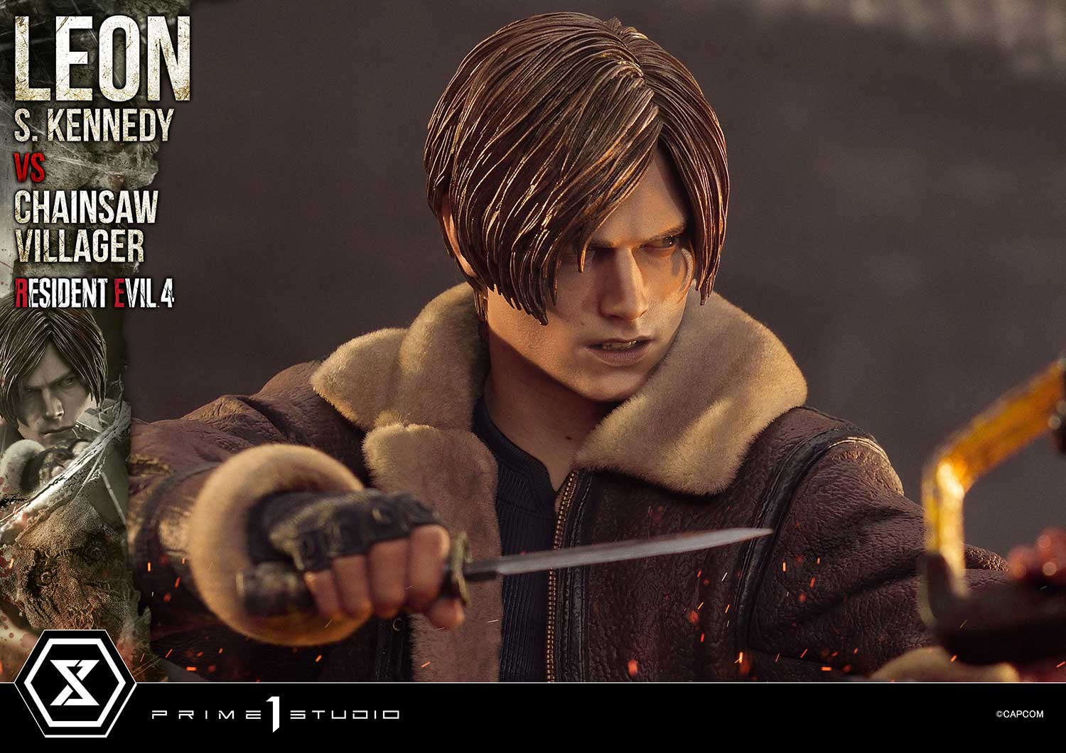 Ultimate Premium Masterline Resident Evil 4 Leon S. Kennedy versus Chainsaw Villager