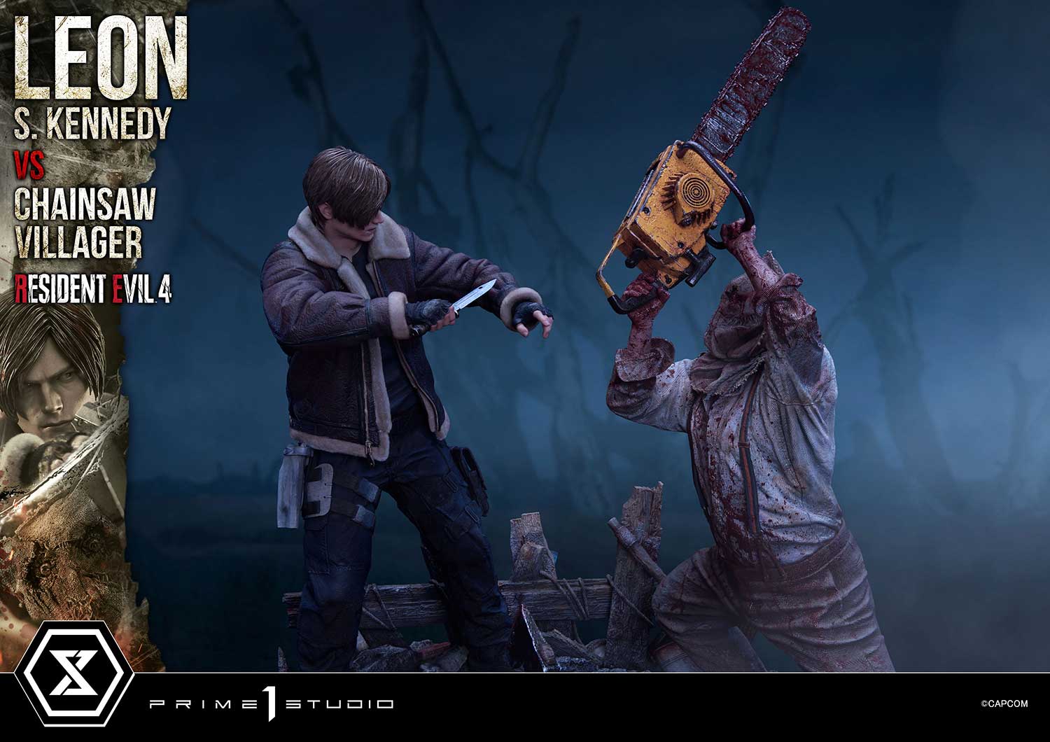 Ultimate Premium Masterline Resident Evil 4 Leon S. Kennedy versus Chainsaw Villager