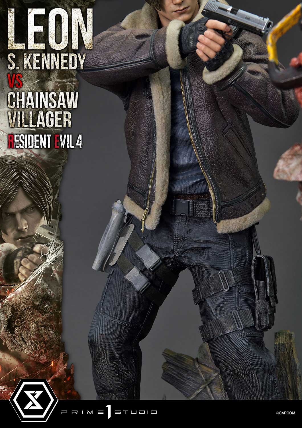 Ultimate Premium Masterline Resident Evil 4 Leon S. Kennedy versus Chainsaw Villager Bonus Version