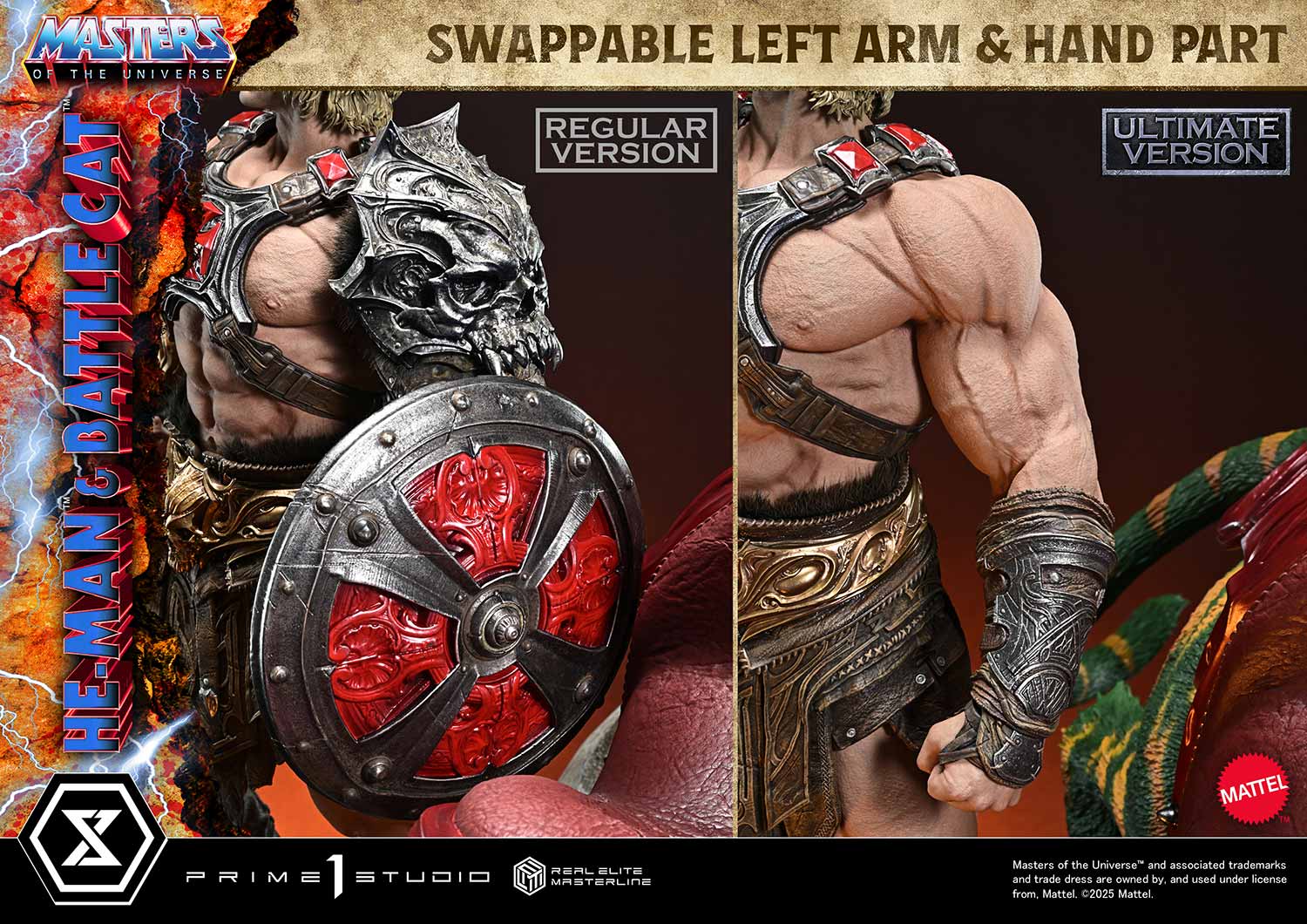 Real Elite Masterline Masters of the Universe He-Man & Battle Cat Ultimate Bonus Version