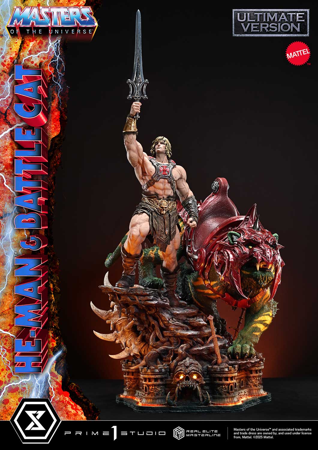 Real Elite Masterline Masters of the Universe He-Man & Battle Cat Ultimate Bonus Version
