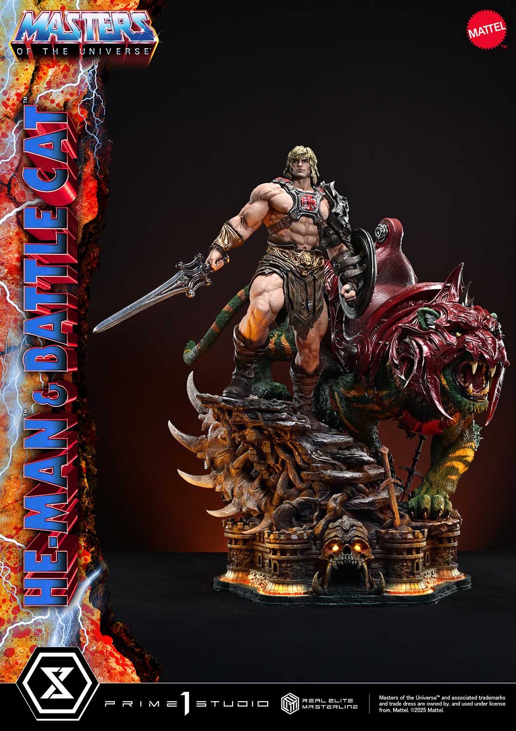 Real Elite Masterline Masters of the Universe He-Man & Battle Cat Ultimate Bonus Version