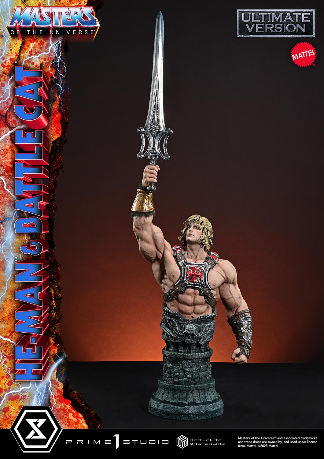 Real Elite Masterline Masters of the Universe He-Man & Battle Cat Ultimate Bonus Version