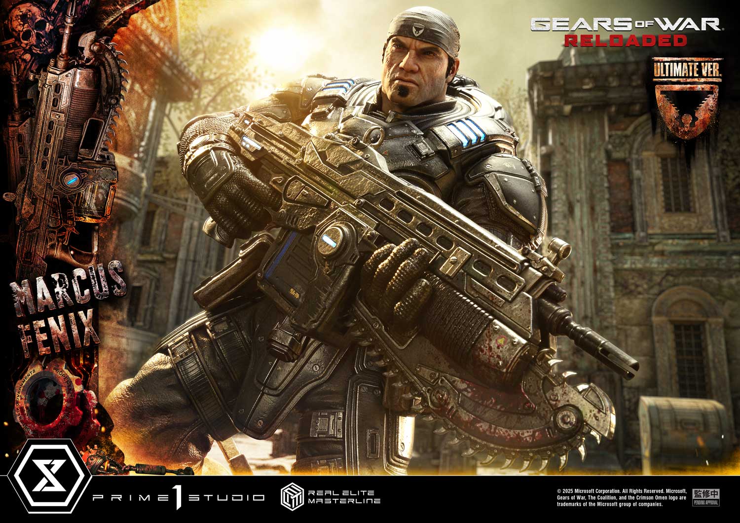 Real Elite Masterline Gears of War: Reloaded Marcus Fenix Ultimate Bonus Version