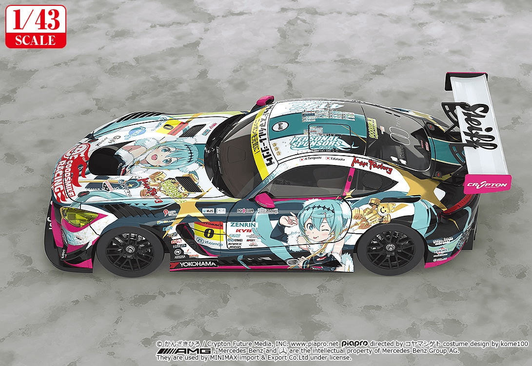 (Rerelease) 1/43rd Scale Good Smile Hatsune Miku AMG: 2018 Final Race Ver.