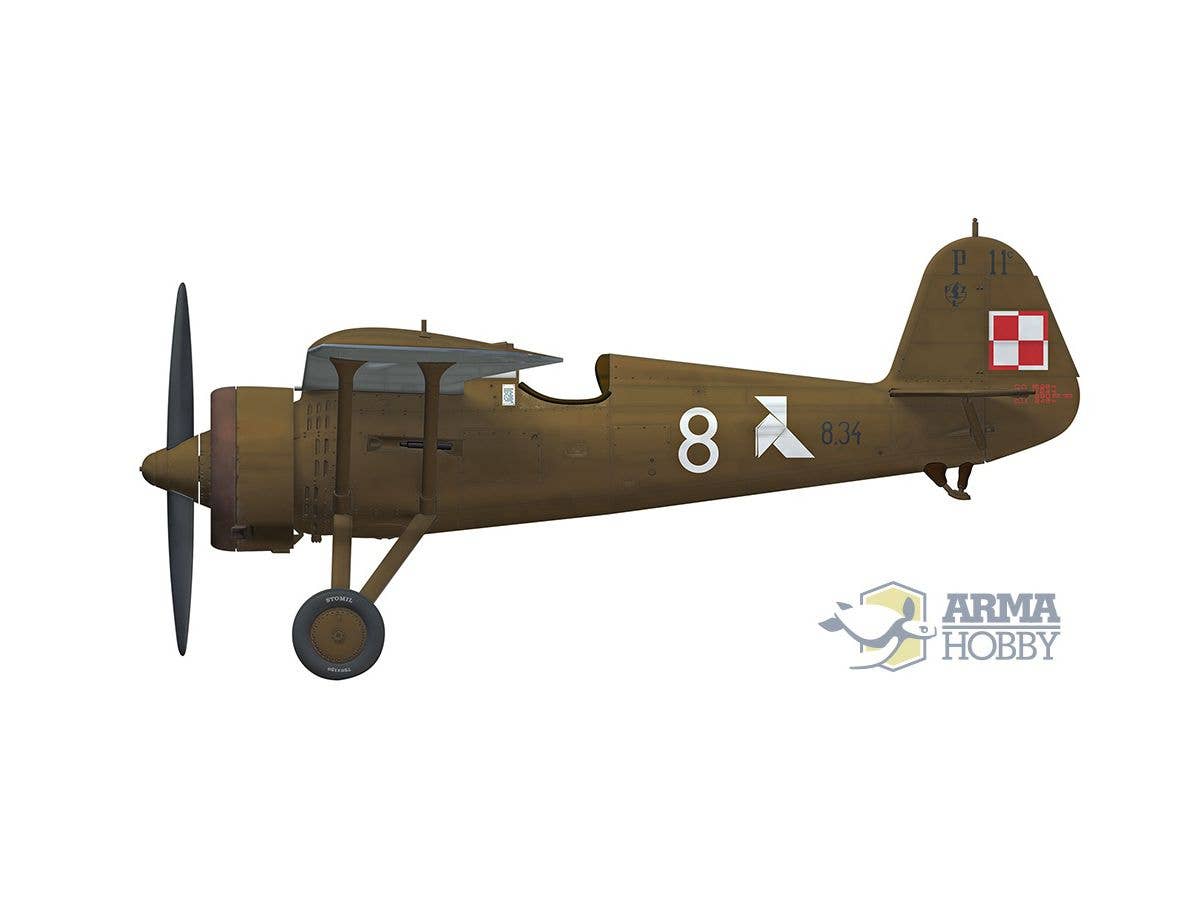 Arma Hobby 1/48 PZL P.11c Fighter Aeroplane Kit | 5902734373298