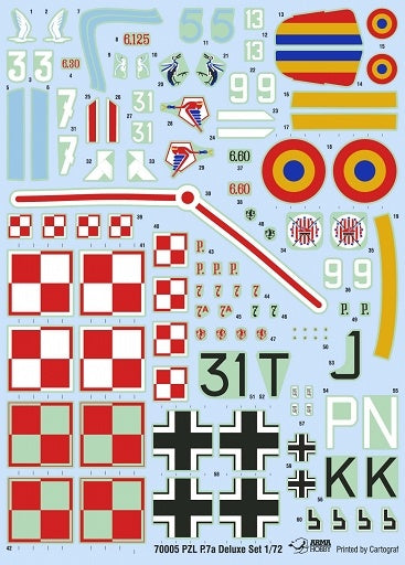 Arma Hobby 1/72 PZL P.7a Deluxe Set | 5907747900707