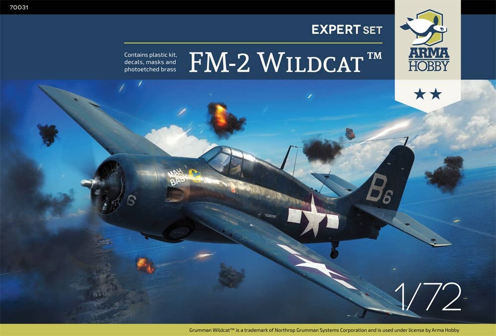 Arma Hobby 1/72 FM-2 Wildcat, Expert Set | 5902734373175