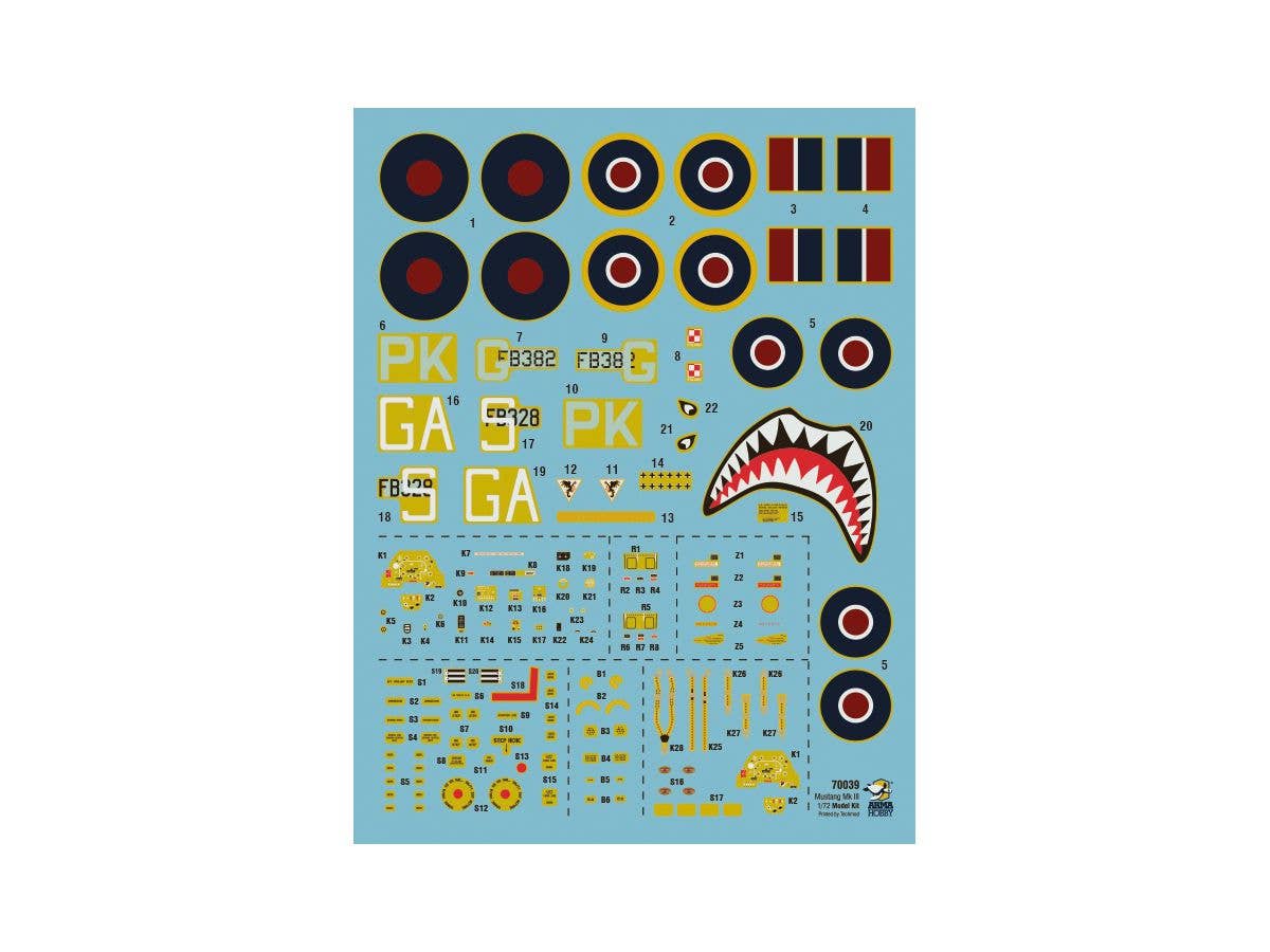 Arma Hobby 1/72 P-51 C Mustang Mk. III Model Kit | 5902734373373