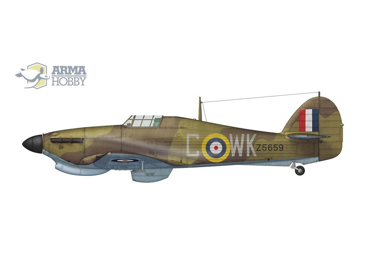 Arma Hobby 1/72 Hurricane Mk II B with Tropical Filter | 5902734373304