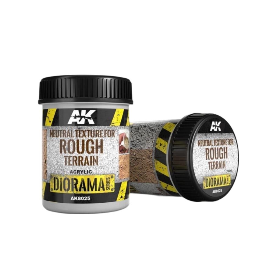 AK Interactive Neutral Texture For Rough Terrains - 250ml - Base Product (Acrylic) | 8436564921079