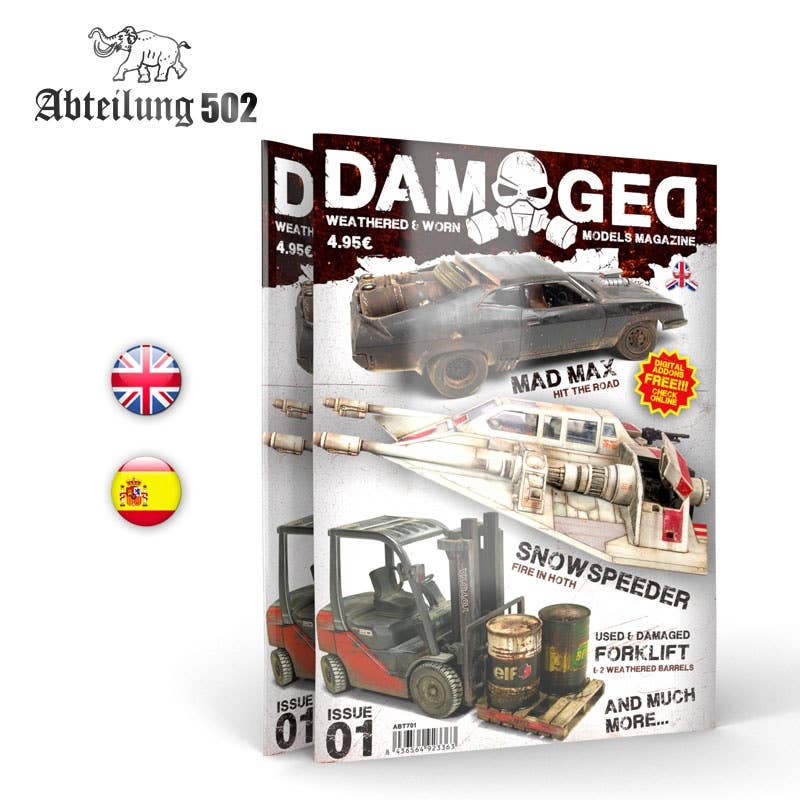 Abteilung502 DAMAGED, Worn and Weathered Models Magazine - 01 (English) | 8436564923363