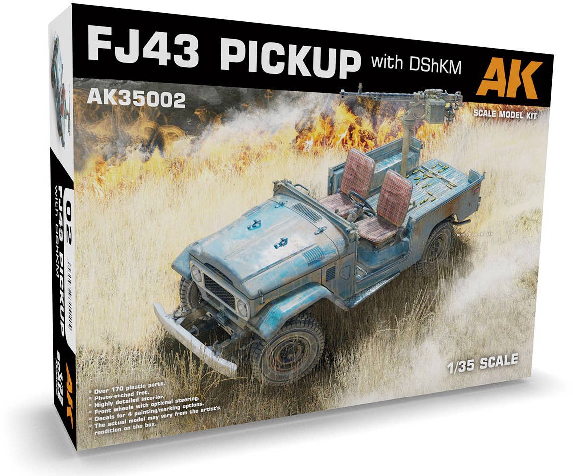 AK Interactive 1/35 FJ43 Pickup with DShKM Plastic Model Kit | 8435568314115
