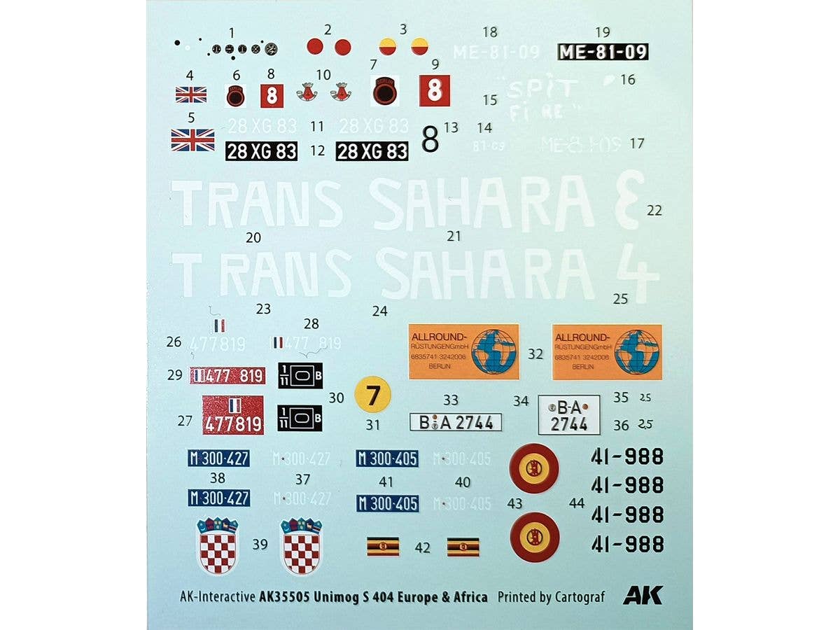 AK Interactive 1/35 UNIMOG S 404 Europe & Africa | 8435568333611