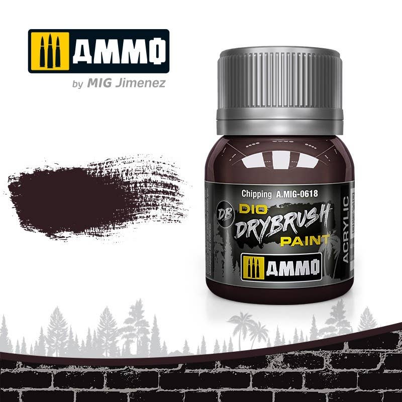 Ammo Mig Dio Drybrush Acrylic Paint 40ml - Chipping | 8432074006183