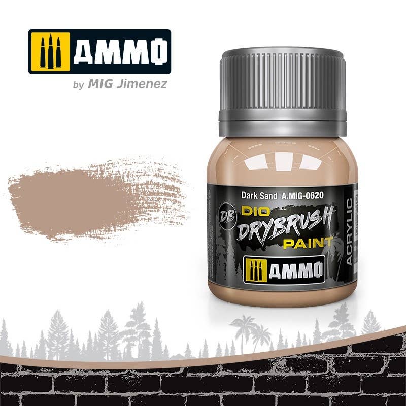 Ammo Mig Dio Drybrush Acrylic Paint 40ml - Dark Sand | 8432074006206