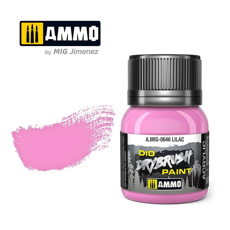 Ammo Mig Dio Drybrush Acrylic Paint 40ml - Lilac | 8432074006466