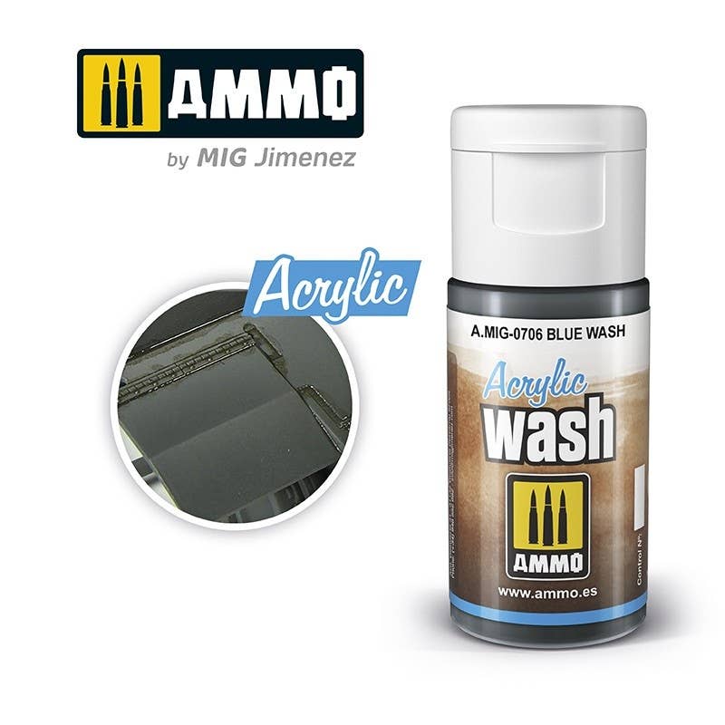 Ammo Mig Blue Acrylic Wash | 8432074007067